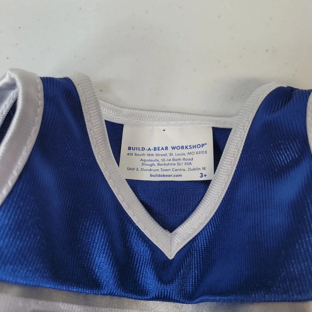 Build A Bear BAB GWL Great Wolf Lodge Cheerleader Outfit Blue Silver with Shoes‎